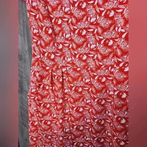 Boden Pheobe Jersey Dress Orange Sunset Jungle Bloom Size 8P Women's - Picture 8 of 13